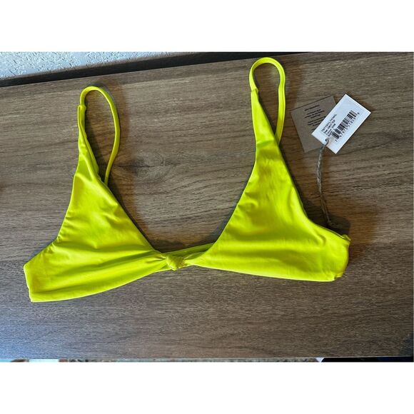 NWT Toast Free People Swim Knot Kiwi Spandex Nylon Bikini Swim Top Size Large - Picture 1 of 7